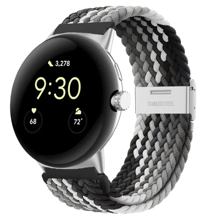 金屬扣尼龍錶帶，適用於 Google Pixel Watch 4 / 3 / 2 / 1 41mm