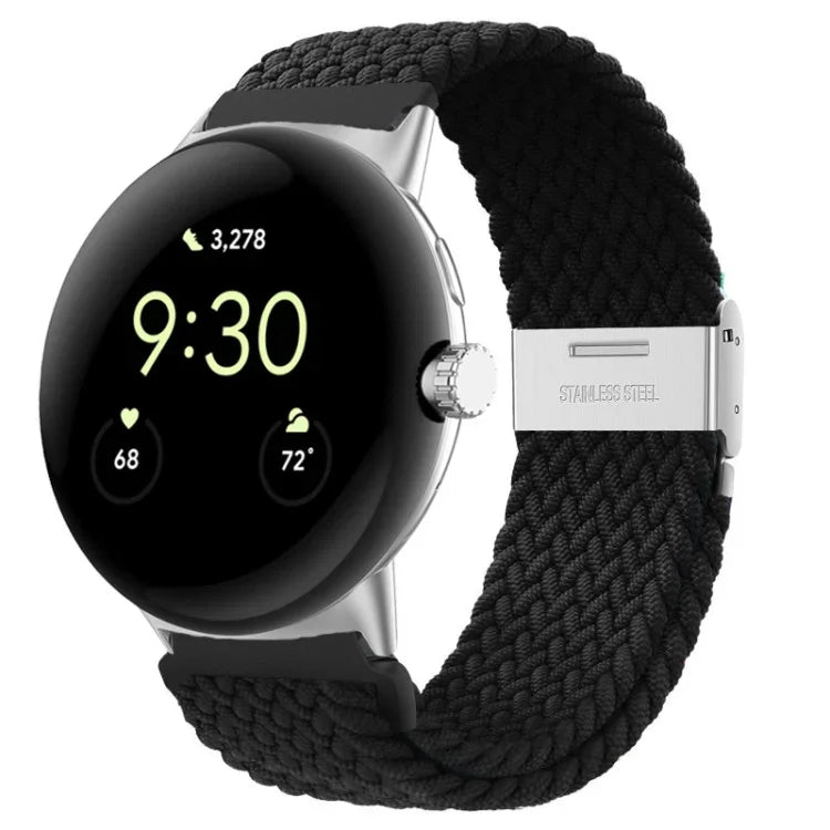 金屬扣尼龍錶帶，適用於 Google Pixel Watch 4 / 3 / 2 / 1 41mm