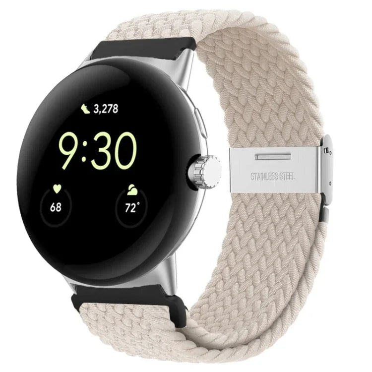 金屬扣尼龍錶帶，適用於 Google Pixel Watch 4 / 3 / 2 / 1 41mm
