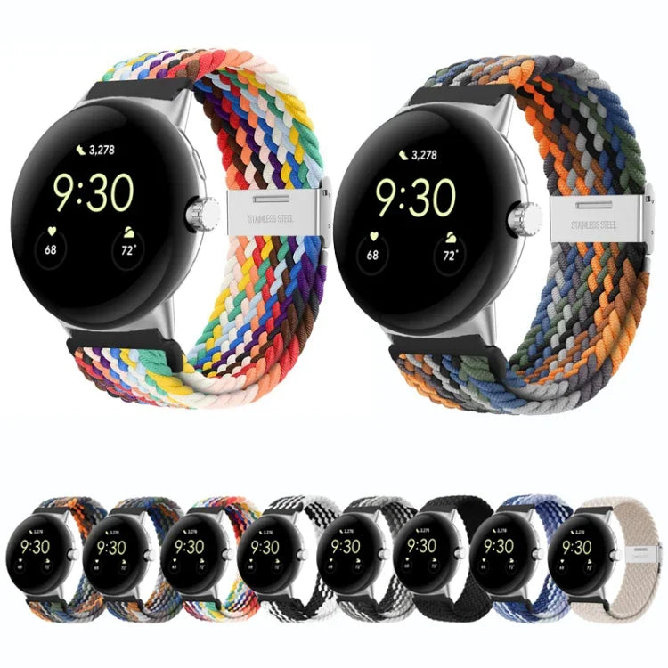金屬扣尼龍錶帶，適用於 Google Pixel Watch 4 / 3 / 2 / 1 41mm