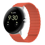 兩段式磁吸矽膠錶帶，適用於 Google Pixel Watch 4 / 3 / 2 / 1 41mm