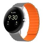 兩段式磁吸矽膠錶帶，適用於 Google Pixel Watch 4 / 3 / 2 / 1 41mm