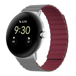 兩段式磁吸矽膠錶帶，適用於 Google Pixel Watch 4 / 3 / 2 / 1 41mm