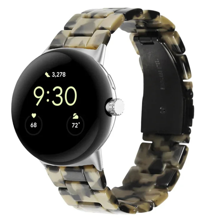 Three-beads Resin Watch Band, For Google Pixel Watch 4 / 3 / 2 / 1 41mm