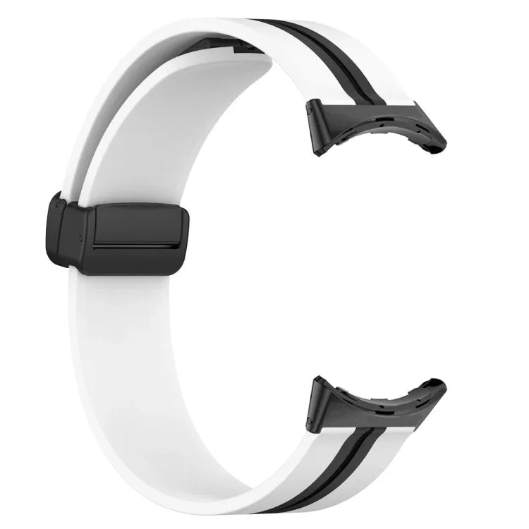 雙色折疊扣矽膠錶帶，適用於 Google Pixel Watch 4 / 3 / 2 / 1 41mm