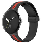 雙色折疊扣矽膠錶帶，適用於 Google Pixel Watch 4 / 3 / 2 / 1 41mm