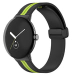 雙色折疊扣矽膠錶帶，適用於 Google Pixel Watch 4 / 3 / 2 / 1 41mm