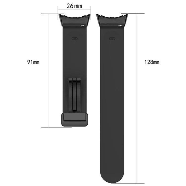 雙色折疊扣矽膠錶帶，適用於 Google Pixel Watch 4 / 3 / 2 / 1 41mm
