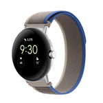 銀色環扣尼龍錶帶，適用於 Google Pixel Watch 4 / 3 / 2 / 1 41mm