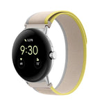 銀色環扣尼龍錶帶，適用於 Google Pixel Watch 4 / 3 / 2 / 1 41mm