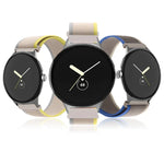 銀色環扣尼龍錶帶，適用於 Google Pixel Watch 4 / 3 / 2 / 1 41mm