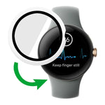 磨砂 PC 框架鋼化膜一體式手錶保護殼，適用於 Google Pixel Watch