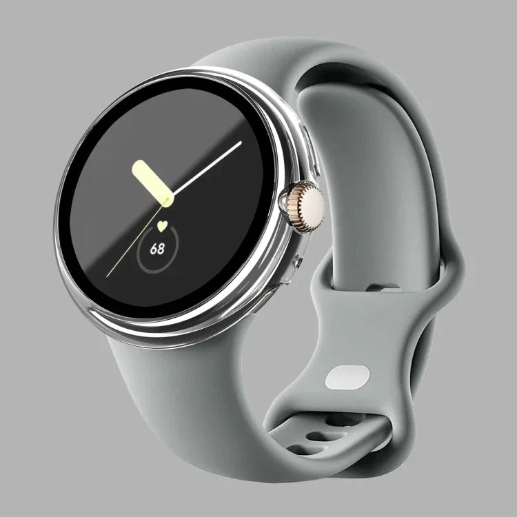 磨砂 PC 框架鋼化膜一體式手錶保護殼，適用於 Google Pixel Watch