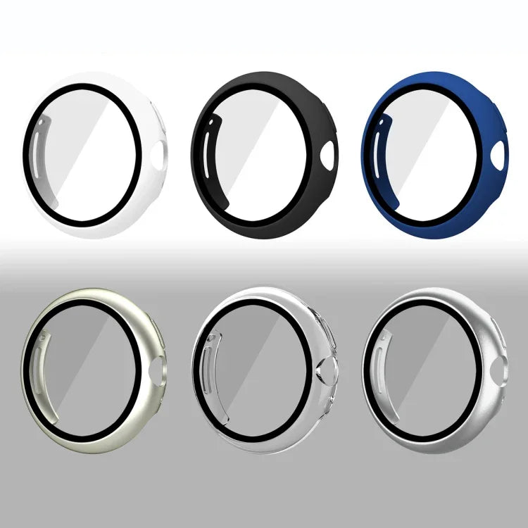 磨砂 PC 框架鋼化膜一體式手錶保護殼，適用於 Google Pixel Watch