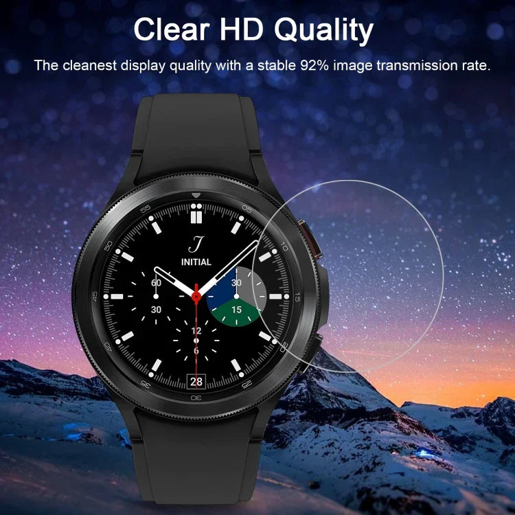 0.26mm 2.5D 9H 手錶鋼化玻璃保護貼，適用於 Samsung Galaxy Watch4 Classic 46mm，適用於 Samsung Galaxy Watch4 40mm