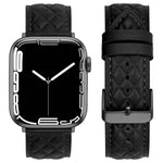 菱形紋真皮錶帶，適用於 Apple Watch Series 8&7 41mm / SE 2&6&SE&5&4 40mm / 3&2&1 38mm，適用於 Apple Watch Series 8&7 41mm / SE 2&6&SE&5&4 40mm / 3&2&1 38mm