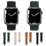 菱形紋真皮錶帶，適用於 Apple Watch Series 8&7 41mm / SE 2&6&SE&5&4 40mm / 3&2&1 38mm，適用於 Apple Watch Series 8&7 41mm / SE 2&6&SE&5&4 40mm / 3&2&1 38mm