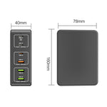 818H 120W Type-C + USB 六埠桌面快速充電器，美規插頭，英規插頭，歐規插頭，澳規插頭