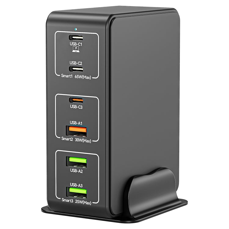 818H 120W Type-C + USB 六埠桌面快速充電器，美規插頭，英規插頭，歐規插頭，澳規插頭