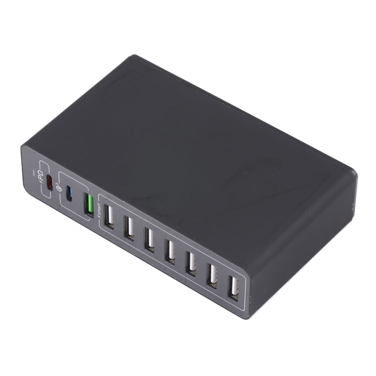 10 合 1 65W QC3.0 USB 智能快充充電器，美國插頭，英國插頭，澳洲插頭
