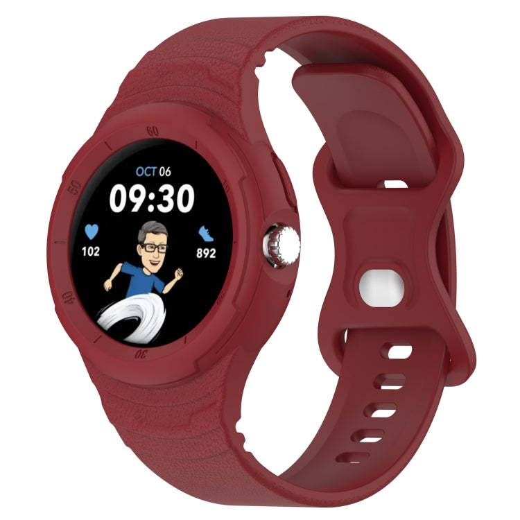 皮革紋理矽膠一體成型錶帶，適用於 Google Pixel Watch