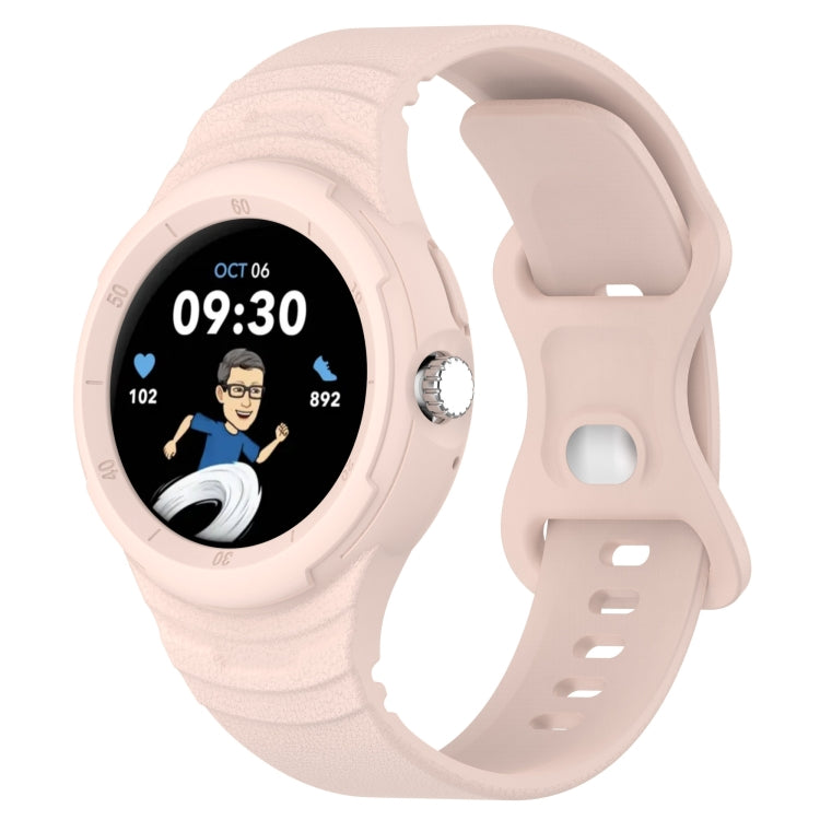皮革紋理矽膠一體成型錶帶，適用於 Google Pixel Watch
