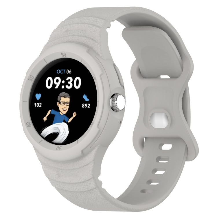 皮革紋理矽膠一體成型錶帶，適用於 Google Pixel Watch