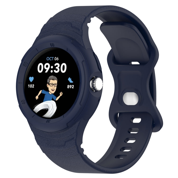皮革紋理矽膠一體成型錶帶，適用於 Google Pixel Watch