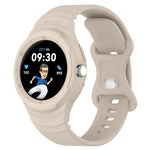 皮革紋理矽膠一體成型錶帶，適用於 Google Pixel Watch