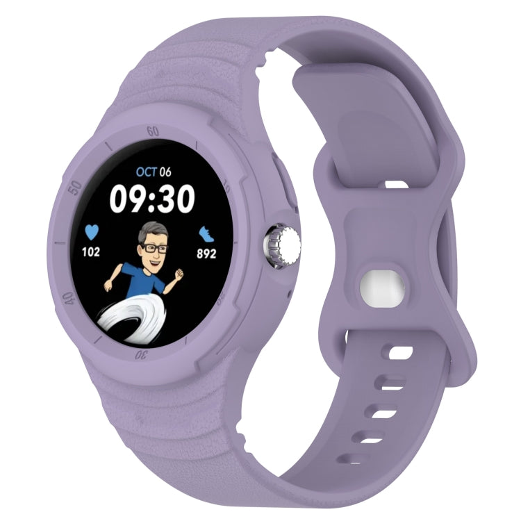 皮革紋理矽膠一體成型錶帶，適用於 Google Pixel Watch