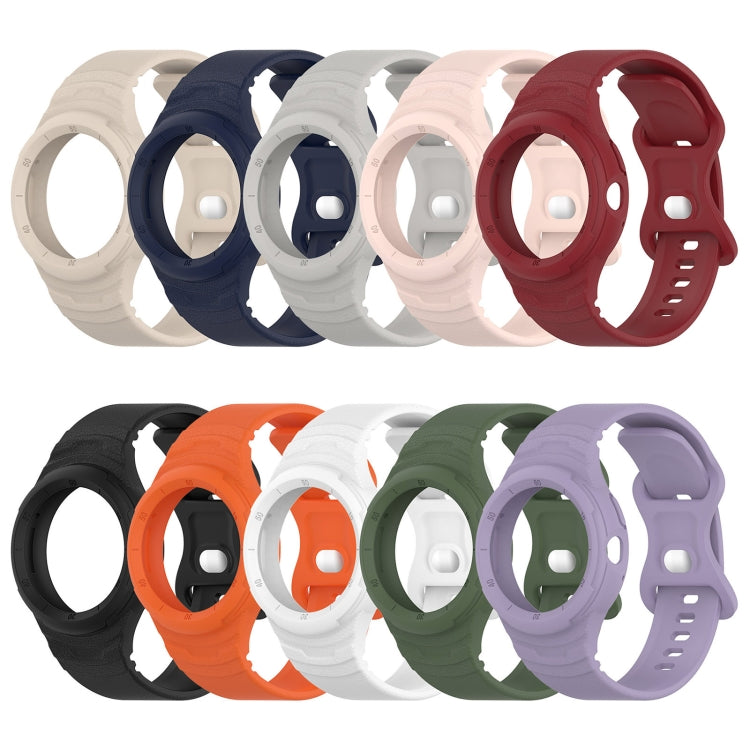 皮革紋理矽膠一體成型錶帶，適用於 Google Pixel Watch