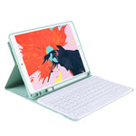 T07BB 適用於 iPad 9.7 吋 / iPad Pro 9.7 吋 / iPad Air 2 / Air (2018 & 2017) TPU 糖果色超薄藍牙鍵盤保護殼，附支架與筆槽，適用於 iPad 9.7 吋