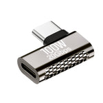 100W Type-C 公頭轉 Type-C 母頭 20Gbps 鋅合金轉接器，Type-C 公頭轉 Type-C 母頭側彎，Type-C 公頭轉 Type-C 母頭垂直角度，Type-C 公頭轉 Type-C 母頭中彎，Type-C 公頭轉 Type-C 母頭直線