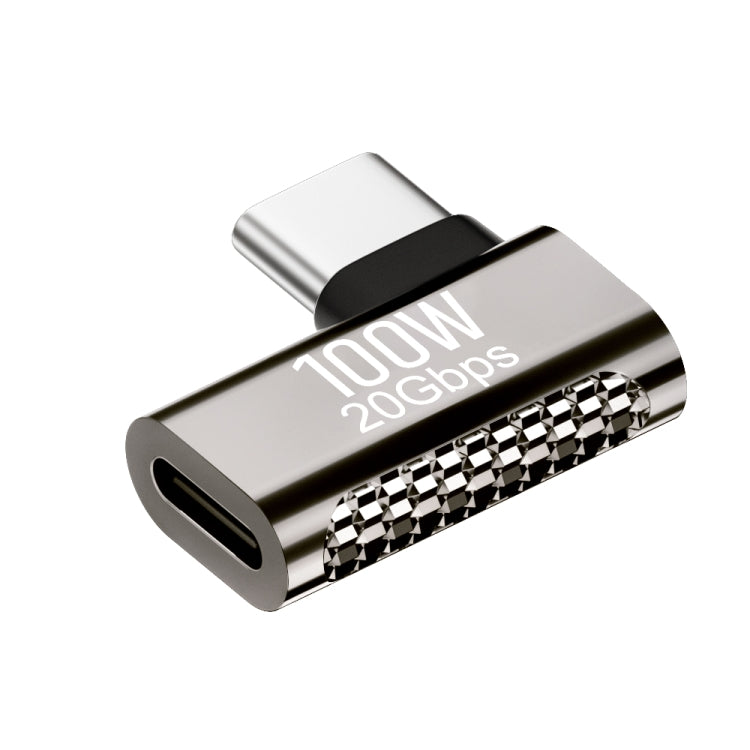 100W Type-C 公頭轉 Type-C 母頭 20Gbps 鋅合金轉接器，Type-C 公頭轉 Type-C 母頭側彎，Type-C 公頭轉 Type-C 母頭垂直角度，Type-C 公頭轉 Type-C 母頭中彎，Type-C 公頭轉 Type-C 母頭直線