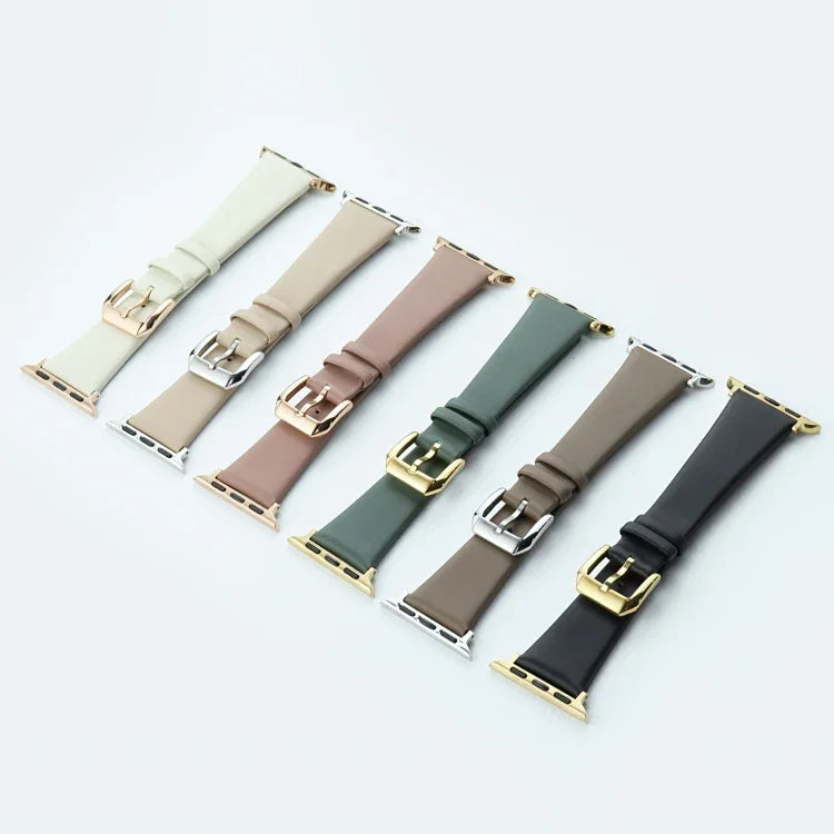 絲質皮革錶帶，適用於 Apple Watch Series 8&7 41mm / SE 2&6&SE&5&4 40mm，適用於 Apple Watch Ultra 49mm / Series 8&7 45mm / SE 2&6&SE&5&4 44mm