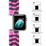 傘繩平織魔鬼氈尼龍錶帶，適用於 Apple Watch Series 8&7 41mm / SE 2&6&SE&5&4 40mm，適用於 Apple Watch Ultra 49mm / Series 8&7 45mm / SE 2&6&SE&5&4 44mm