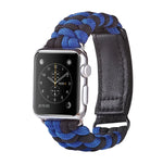 傘繩平織魔鬼氈尼龍錶帶，適用於 Apple Watch Series 8&7 41mm / SE 2&6&SE&5&4 40mm，適用於 Apple Watch Ultra 49mm / Series 8&7 45mm / SE 2&6&SE&5&4 44mm