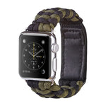 傘繩平織魔鬼氈尼龍錶帶，適用於 Apple Watch Series 8&7 41mm / SE 2&6&SE&5&4 40mm，適用於 Apple Watch Ultra 49mm / Series 8&7 45mm / SE 2&6&SE&5&4 44mm
