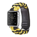 傘繩平織魔鬼氈尼龍錶帶，適用於 Apple Watch Series 8&7 41mm / SE 2&6&SE&5&4 40mm，適用於 Apple Watch Ultra 49mm / Series 8&7 45mm / SE 2&6&SE&5&4 44mm