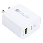 PD 20W USB-C/Type-C+QC 3.0 USB 介面快速充電器，規格：美國插頭