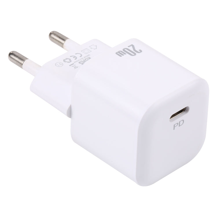 20W PD USB-C/Type-C 介面快充充電器，規格：歐盟插頭，歐盟插頭