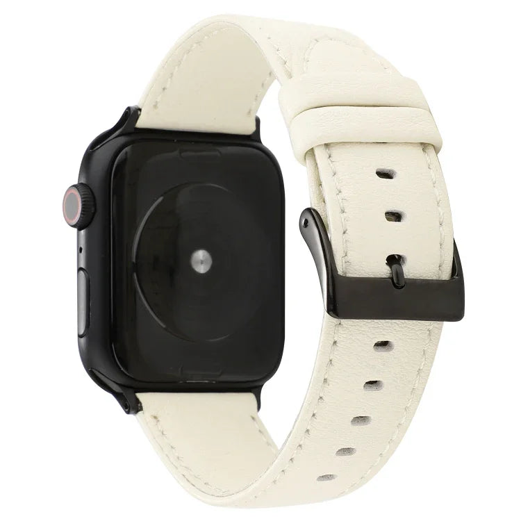 牛皮紋理皮革錶帶，適用於 Apple Watch Series 8&7 41mm / SE 2&6&SE&5&4 40mm / 3&2&1 38mm，適用於 Apple Watch Series 7 45mm / 6 & SE & 5 & 4 44mm / 3 & 2 & 1 42mm，適用於 Apple Watch Series 7 41mm / 6 & SE & 5 & 4 40mm / 3 & 2 & 1 38mm