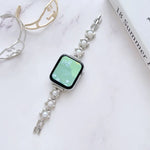 金屬手鍊錶帶，適用於 Apple Watch Series 8&7 45mm / SE 2&6&SE&5&4 44mm，適用於 Apple Watch Series 8&7 41mm / SE 2&6&SE&5&4 40mm