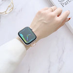 金屬手鍊錶帶，適用於 Apple Watch Series 8&7 45mm / SE 2&6&SE&5&4 44mm，適用於 Apple Watch Series 8&7 41mm / SE 2&6&SE&5&4 40mm