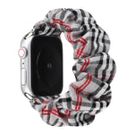 格紋花紋布料髮圈錶帶，適用於 Apple Watch Ultra 49mm / Series 8&7 45mm / SE 2&6&SE&5&4 44mm / 3&2&1 42mm，適用於 Apple Watch Series 8&7 41mm / SE 2&6&SE&5&4 40mm / 3&2&1 38mm