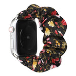 格紋花紋布料髮圈錶帶，適用於 Apple Watch Ultra 49mm / Series 8&7 45mm / SE 2&6&SE&5&4 44mm / 3&2&1 42mm，適用於 Apple Watch Series 8&7 41mm / SE 2&6&SE&5&4 40mm / 3&2&1 38mm