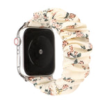 Cloth + Stainless Steel Hair Ring Watchband, For Apple Watch Series 8&7 41mm / SE 2&6&SE&5&4 40mm / 3&2&1 38mm, For Apple Watch Ultra 49mm / Series 8&7 45mm / SE 2&6&SE&5&4 44mm / 3&2&1 42mm                                                              ...