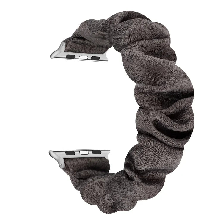 布料＋不鏽鋼髮圈錶帶，適用於 Apple Watch Series 7 41mm / 6 & SE & 5 & 4 40mm / 3 & 2 & 1 38mm，適用於 Apple Watch Series 7 45mm / 6 & SE & 5 & 4 44mm / 3 & 2 & 1 42mm，適用於 Apple Watch Series 8&7 41mm / SE 2&6&SE&5&4 40mm / 3&2&1 38mm