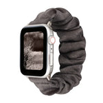 布料＋不鏽鋼髮圈錶帶，適用於 Apple Watch Series 7 41mm / 6 & SE & 5 & 4 40mm / 3 & 2 & 1 38mm，適用於 Apple Watch Series 7 45mm / 6 & SE & 5 & 4 44mm / 3 & 2 & 1 42mm，適用於 Apple Watch Series 8&7 41mm / SE 2&6&SE&5&4 40mm / 3&2&1 38mm
