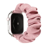 布料＋不鏽鋼髮圈錶帶，適用於 Apple Watch Series 7 41mm / 6 & SE & 5 & 4 40mm / 3 & 2 & 1 38mm，適用於 Apple Watch Series 7 45mm / 6 & SE & 5 & 4 44mm / 3 & 2 & 1 42mm，適用於 Apple Watch Series 8&7 41mm / SE 2&6&SE&5&4 40mm / 3&2&1 38mm